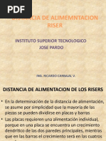 DISTANCIA DE ALIMEMNTACION para Riser