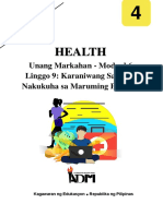 Health4 - q1 - Mod6 - Karaniwang Sakit Na Makukuha Sa Maruming Pagkain - FINAL