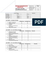 Preventive Maintenance Checklist