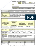 Project Based Learning Design Template