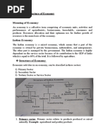 Nature and Structure of Economy