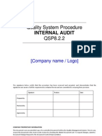 Internal Audit Procedure Example