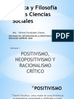 Positivismo, Neopositivismo y Racionalismo Critico