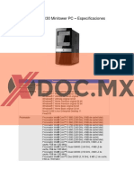 Xdoc - MX HP Pro 3130 Minitower PC Especificaciones