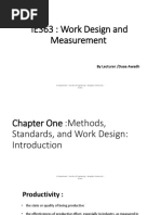 Work Design and Mesurment