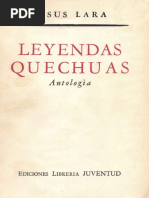 Lara, Jesus - Leyendas Quechuas. Antologia (1960)