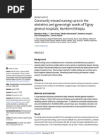 Commonly Missed Nursing Cares in The Obstetrics and Gynecologic Wards of Tigray General Hospitals Northern Ethiopia