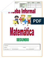 Prueba Matematica Segundo Basico