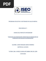 "Programa de Intervención Comunitaria de Prevención de Consumo de Sustancias en Adolescentes