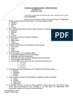 Cookery - Diagnostic Test