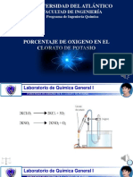 Porcentaje de Oxigeno en Clorato de Potasio-P3