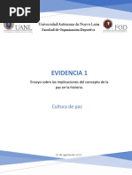 Ensayo Sobre Las Implicaciones Del Concepto de La Paz en La Historia