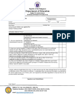 Health Declaration Form