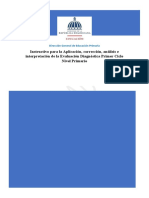 Instructivo para 1 La Aplicación, Corrección Análisis e Interpretación de La Evaluación Diagnostica Final 29-09-21