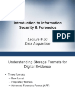 IS & F Lecture #29 30 - Computer Forensics-Data Acquisition