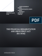 The Financial Rehabilitation and Insolvency Act