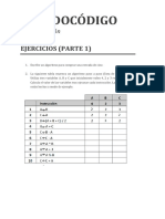 Ejercicios Tema 1 - Pseudocodigo (I)