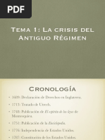 4º ESO - Tema 1 La Crisis Del Antiguo Régimen