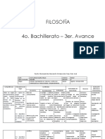 Planificación 3er. Avance Filosofía 4 Bach