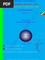 COMPILATION DE TOUS LES SUJETS ET CORRIGES BAC C 2009 A 2021 MATHEMATIQUES CONGO