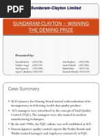 Sundaram Clayton - Winning The Deming Prize