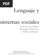 Lenguaje y Sistemas Sociales. Habermas y Luhmann. López