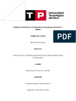 Aplicación de La Terminología Básica Del Sistema de Gestión de Calidad (SGC)