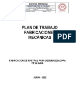 Plan de Trabajo - Fabricacion de Rastras