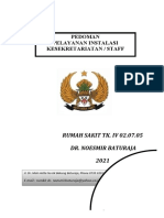 Pedoman Pelayanan Kesekretariatan