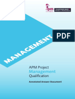 APM Project Management Qualification Annotated Sample Answer - Question 2021