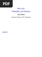 MA 6.101 Probability and Statistics: Assistant Professor, IIIT Hyderabad