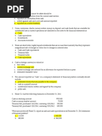 PRELIM Quiz 1 Cash, CE, PCF, Bank Recon