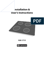 Lamona HJA 1713 Ceramic Hob Installation and User Instructions EN