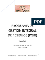 Programa de Gestión Integral de Residuos Spa