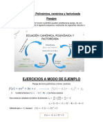 Ecuación Canónica, Polinómica y Factorizada Pasajes - Parte 2