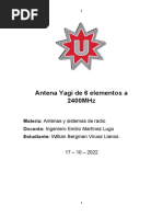 Antena Yagi de 6 Elementos A 2400MHz