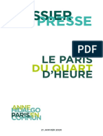 Dossier de Presse Le Paris Du Quart Dheure