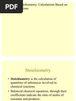 11 Stoichiometry Calculations Based On Chemical Equations