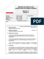 Reporte de Práctica de Laboratorio de Química General - Complemento