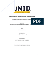 PROYECTO FINAL Diseño y Administración de Bases de Datos Andrés Marín