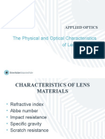 01 The Characteristics of Lens Materials