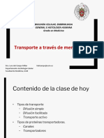 Clase 3 Transporte A Través de Membranas