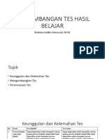 P3. Pengembangan Tes Hasil Belajar