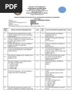 Teacher's Report On The Results of The Regional Diagnostic Assessment (Science)