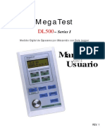 MegaTest. DL500 Series I. Medidor Digital de Espesores Por Ultrasonido Con Data Logger. Del. Usuario REV. 1