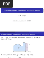 29 Primer Teorema Fundamental Del Cálculo Integral