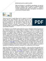 La Evaluación y Su Importancia en La Educación