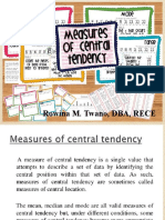 LECTURE NO. 5 Measures of Central Tendency