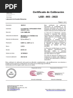 Certificado de Calibración - Inacal