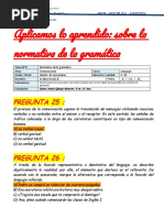 Ficha de Trabajo - Completa Carlos Quispe Normativa de La Gramatica